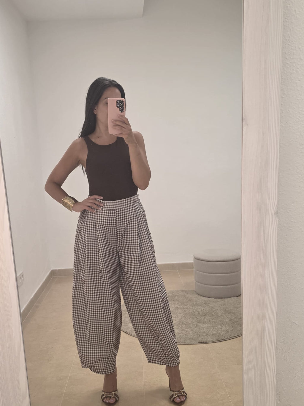 Pantalón Vichy Globo
